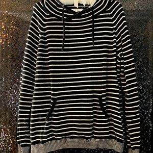Stripped hooded sweatshirt